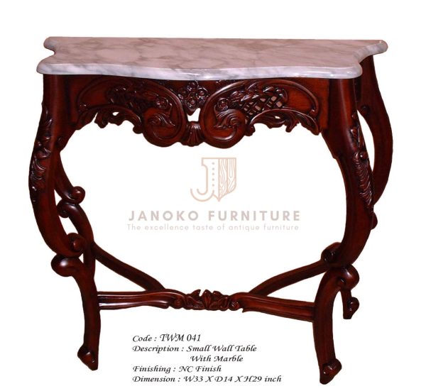 Small Wall Table with Marble Janoko Furniture