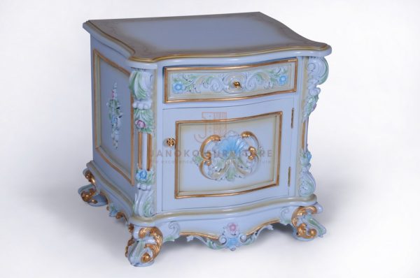 Urania Bed Side Cabinet Soft Blue